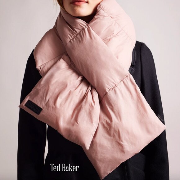 Ted Baker Blush Pink Puffer Scarf Poly Filled 20% OFF OF BUNDLES - Picture 1 of 5